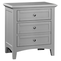 Casual 2-Drawer Nightstand with Satin Nickel Hardware