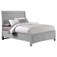Full Sleigh Storage Bed with 2 Drawers