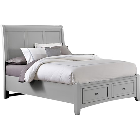 Full Sleigh Storage Bed with 2 Drawers