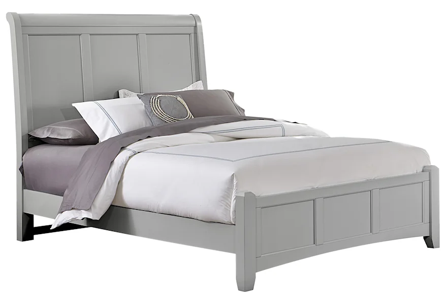Bonanza King Sleigh Bed with Low Profile Footboard by Vaughan Bassett at Zak's Home