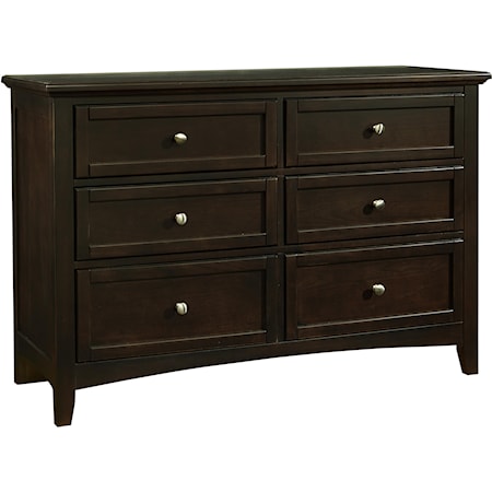 Casual Double Dresser - 6 Drawers