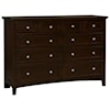 Vaughan Bassett Bonanza Triple Dresser - 8 Drawers