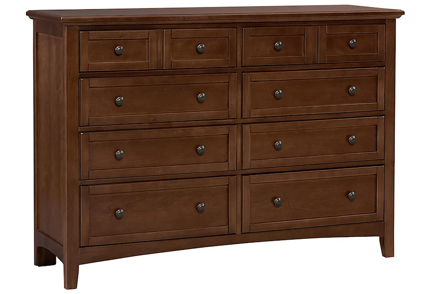 Bonanza Triple Dresser - 8 Drawers by Vaughan Bassett at Gill Brothers Furniture
