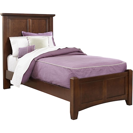 Twin Mansion Bed with Low Profile Footboard
