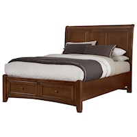 King Sleigh Storage Bed with 2 Drawers