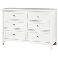 Casual Double Dresser - 6 Drawers