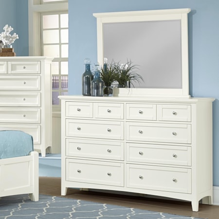 Triple Dresser & Landscape Mirror