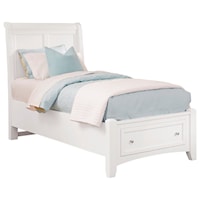Twin Sleigh Storage Bed with 1 Drawer