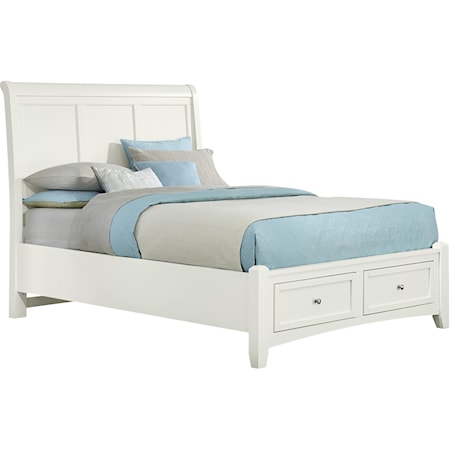 King Sleigh Storage Bed with 2 Drawers