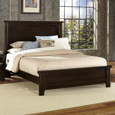 King Panel Bed with Low Profile Footboard