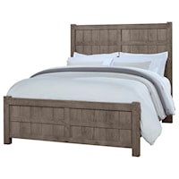 Rustic California King Board and Batten Bed with Low Profile Footboard