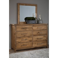 Rustic Dresser & Mirror Set