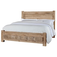 Rustic King Low Profile Bed