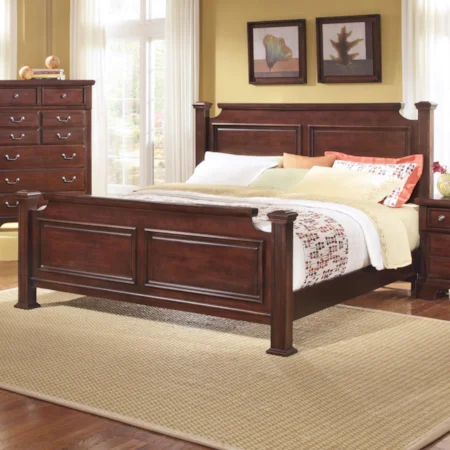 Traditional King Poster Panel Bed