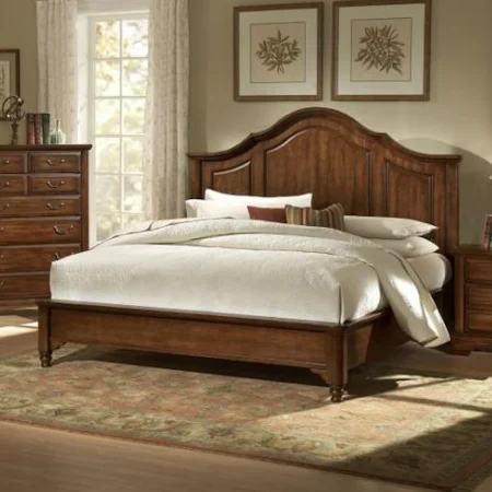 Full Mansion Bed with Low Profile Footboard