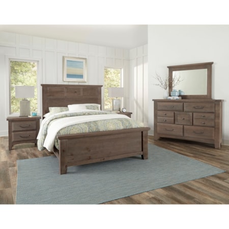 5-Piece Queen Louver Bedroom Set