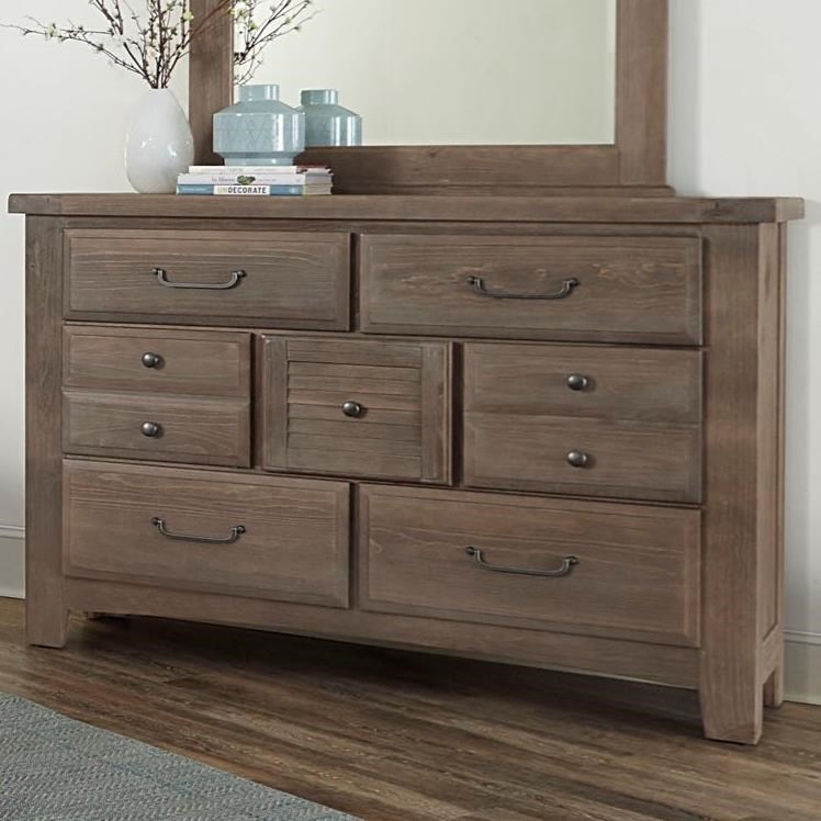 Vaughan Bassett Sawmill 692002 Transitional 7Drawer Dresser with
