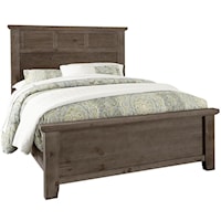 Transitional Queen Louver Bed