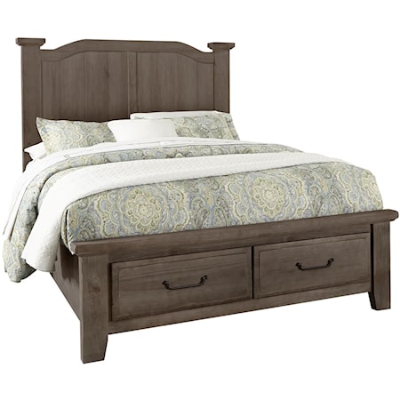 King Arch Bed With Storage Footboard