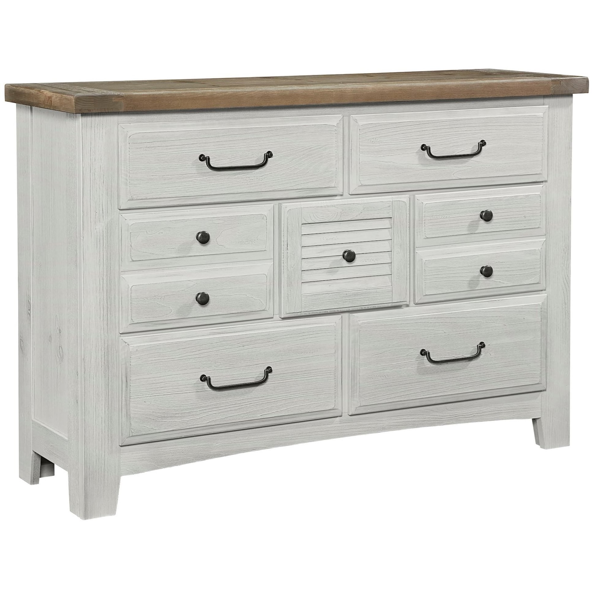 Vaughan Bassett Sawmill 694002 Transitional 7Drawer Dresser with