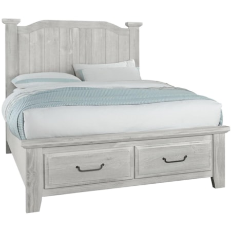 King Arch Bed With Storage Footboard