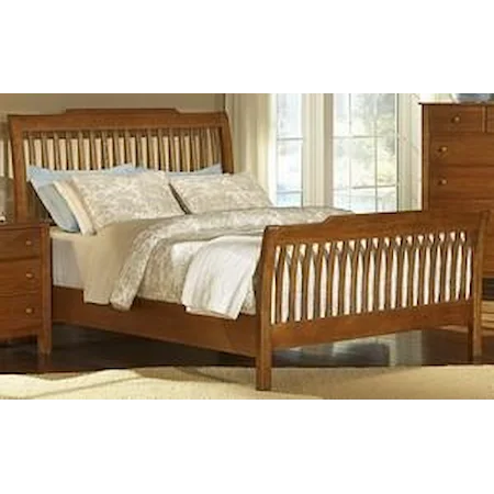 King Rake Sleigh Bed