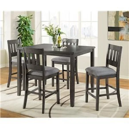 Rectangular Pub Table & 4 Chairs