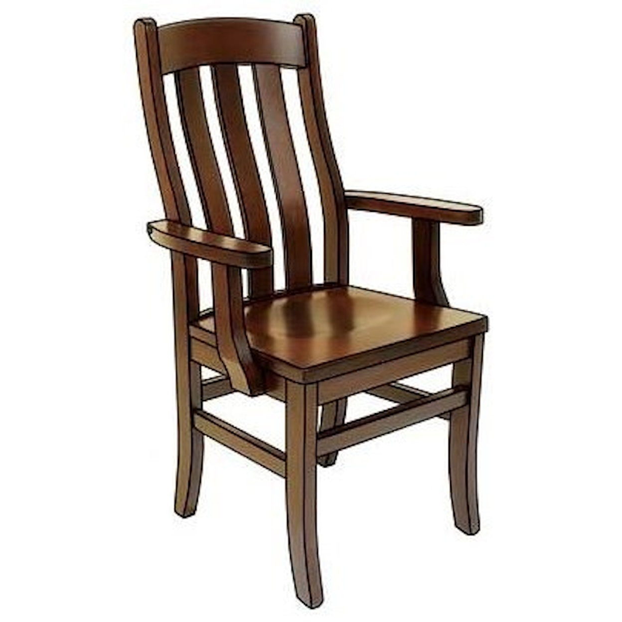 Weaver Woodcraft Custom Amish Dining Fostoria Arm Chair