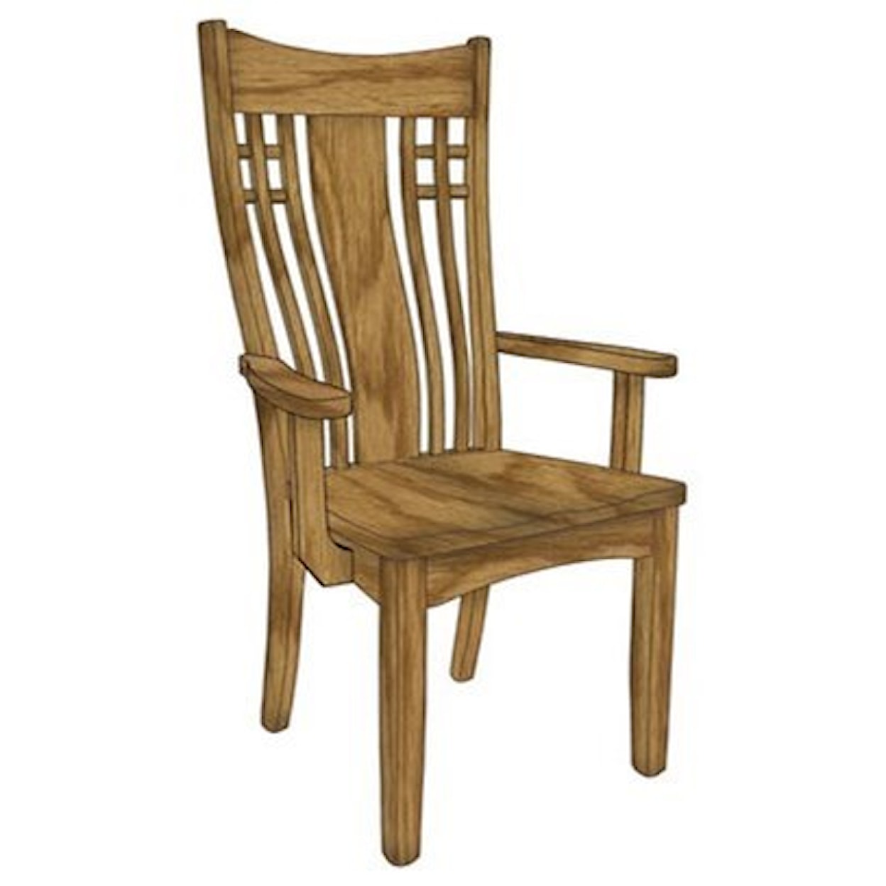 Weaver Woodcraft Custom Amish Dining Larson Arm Chair