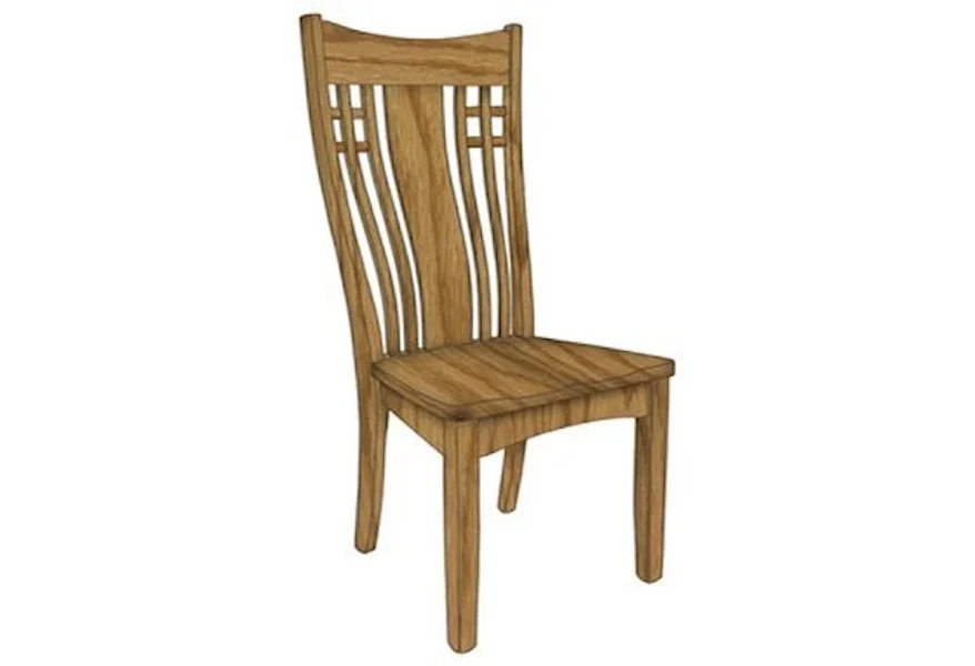 Custom Amish Dining Larson Side Chair by Weaver Woodcraft at Saugerties Furniture Mart