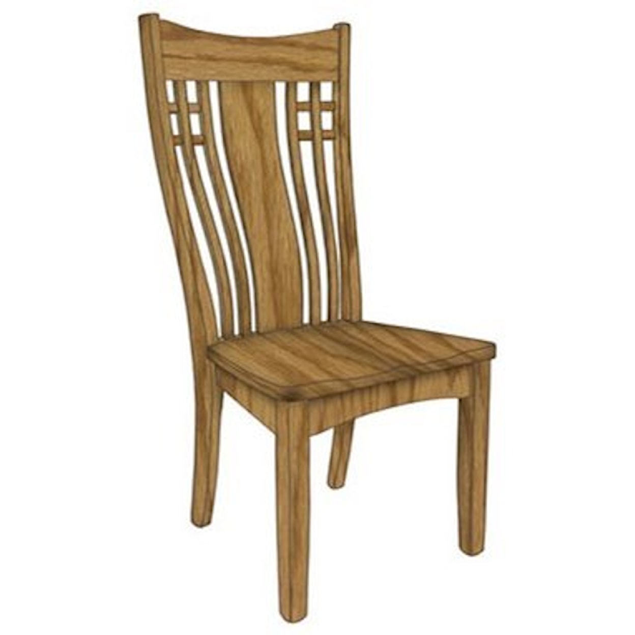 Weaver Woodcraft Custom Amish Dining Larson Side Chair