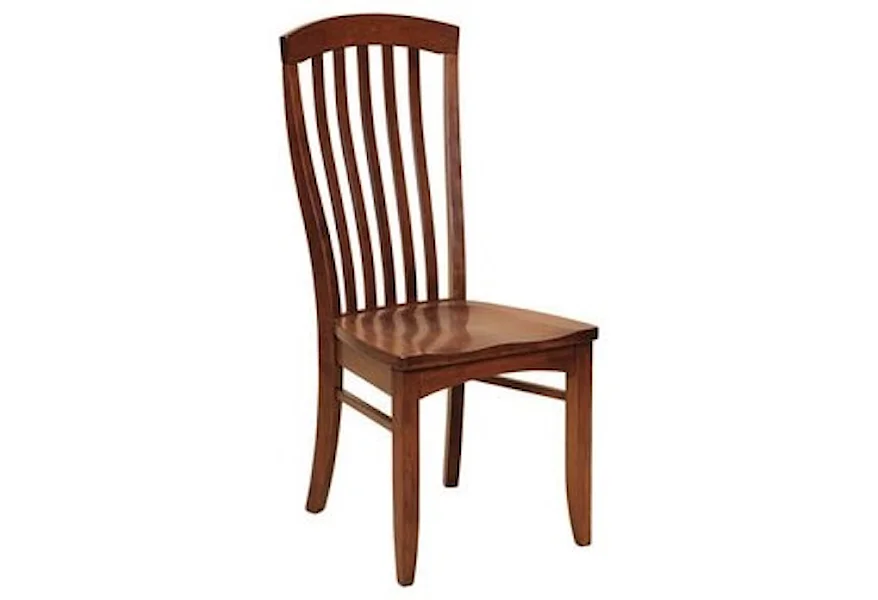 Custom Amish Dining Malibu Side Chair by Weaver Woodcraft at Saugerties Furniture Mart