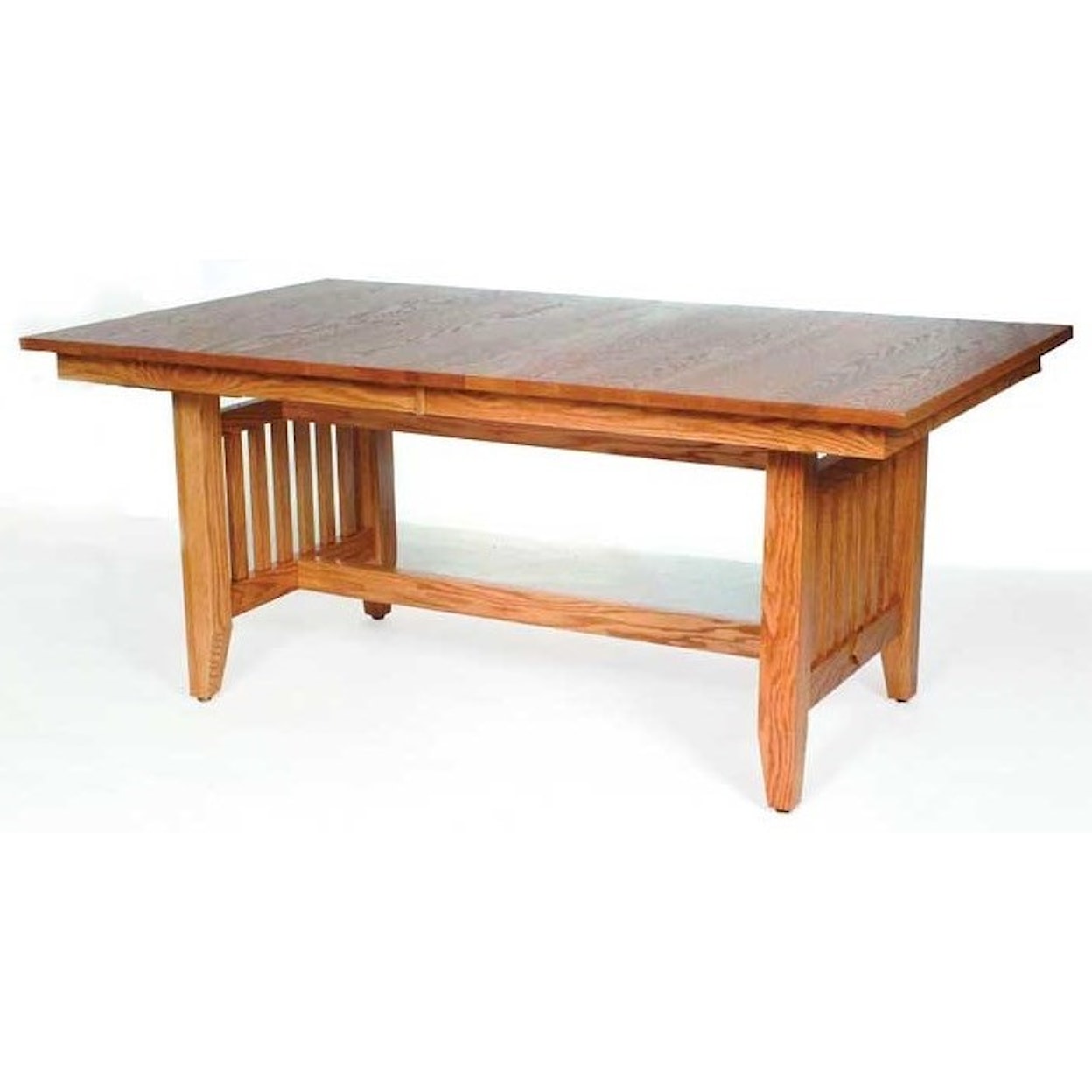 Weaver Woodcraft Custom Amish Dining Trestle Mission Table