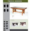 Weaver Woodcraft Custom Amish Dining Trestle Mission Table