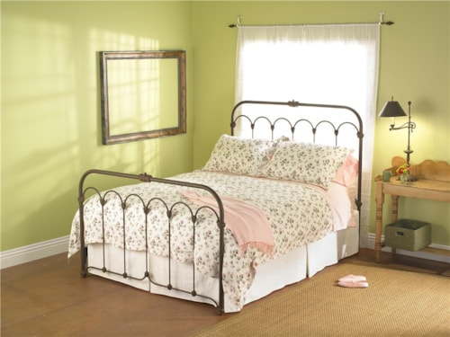 Queen Hillsboro Iron Headboard and Footboard Bed