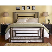 Queen Contemporary Sunset Iron Bed