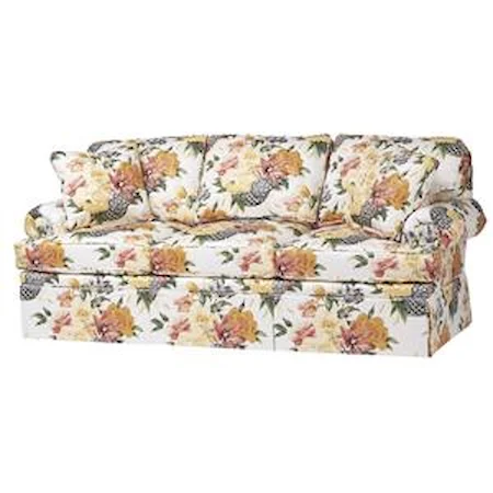 Stationary Sofa with Skirted Base