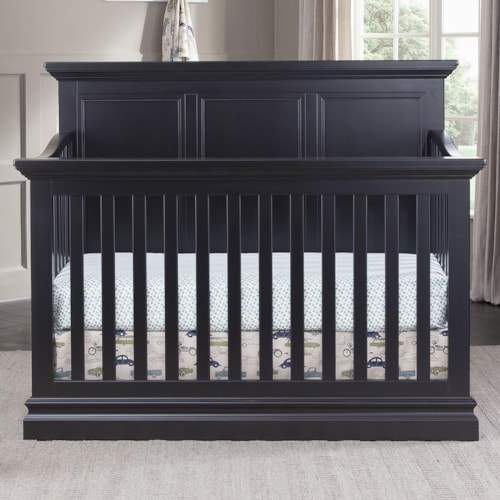 Casual Convertible Panel Crib with Crown Molding