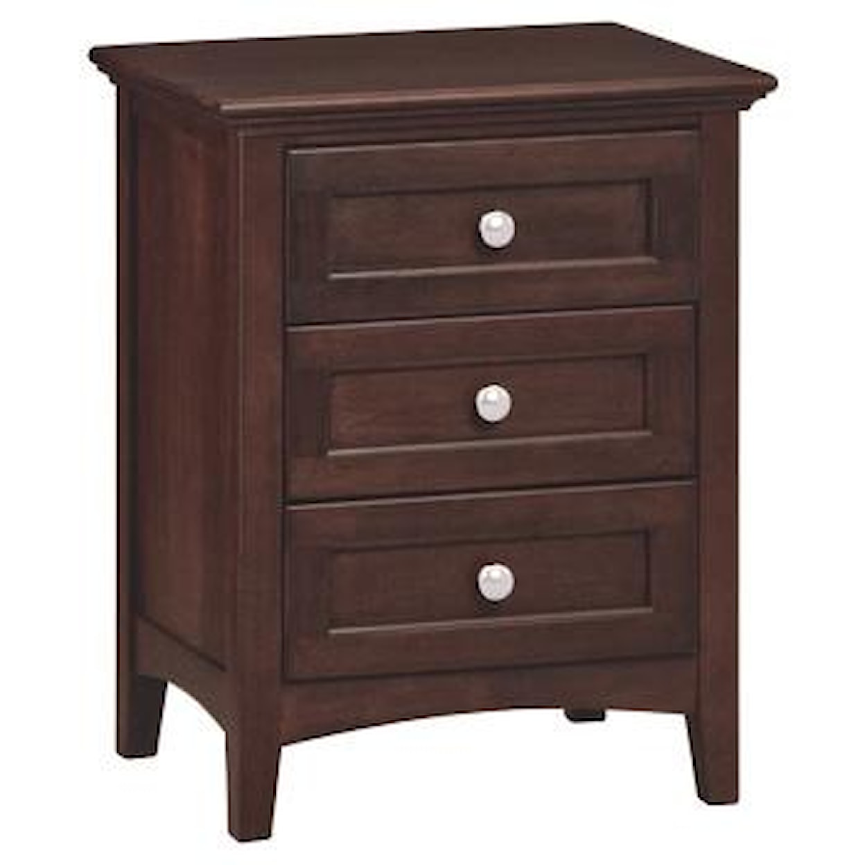 Whittier Wood McKenzie. 3-Drawer Nightstand