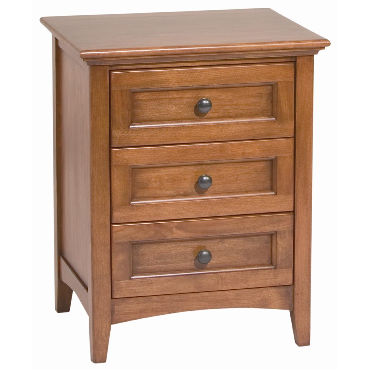 Whittier Wood McKenzie Glazed Cherry 3-Drawer Nightstand