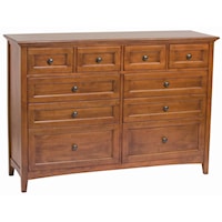 Transitional 12-Drawer Chest with Adjustable Drawer Glides
