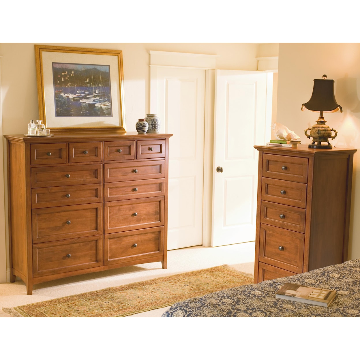 Whittier Wood McKenzie Glazed Cherry 12-Drawer Chest