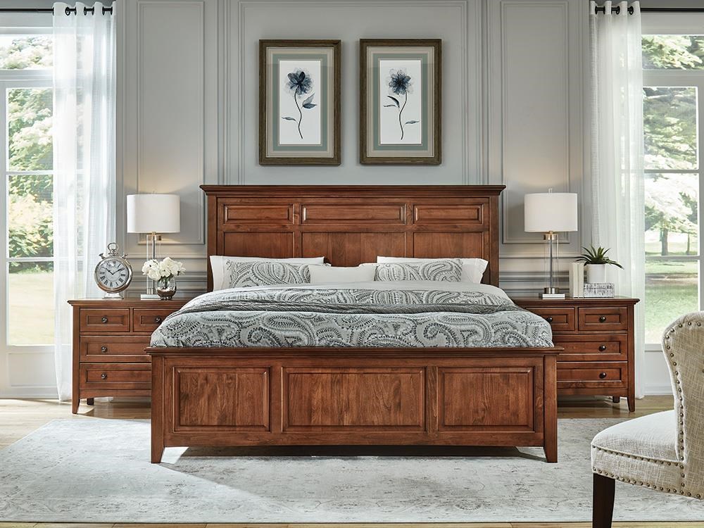 Cherry wood king bedroom set cheap
