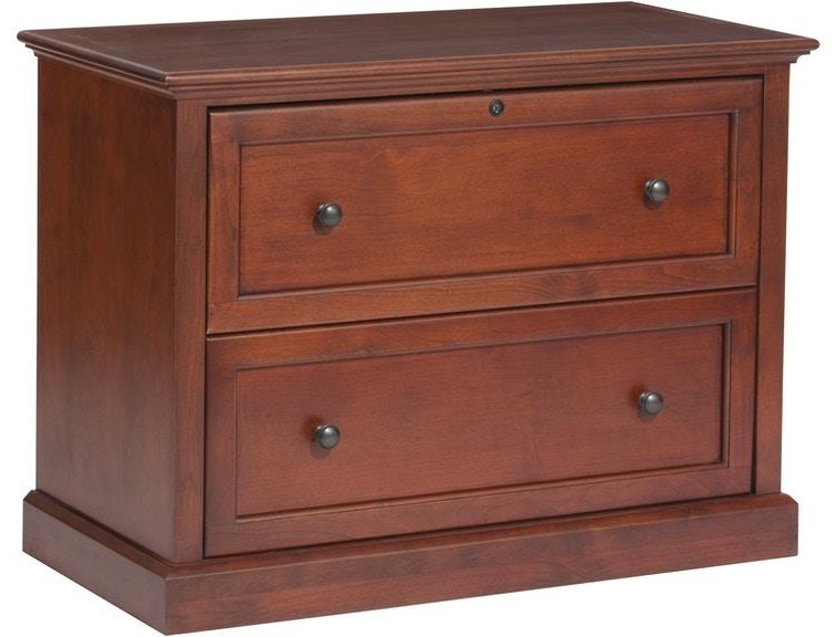 Whittier Wood McKenzie Glazed Cherry DSK2403GAC 2 Drawer Lateral File