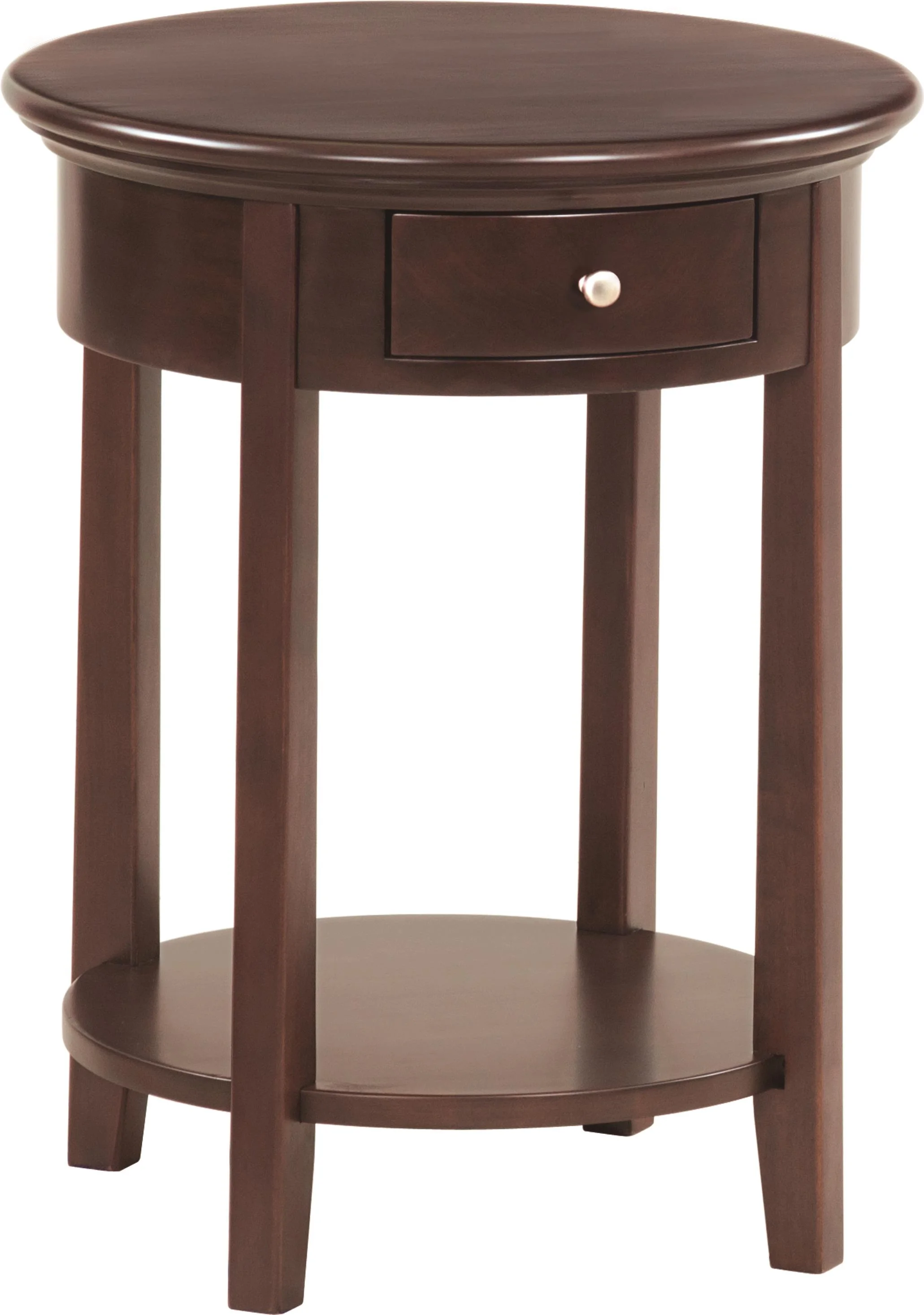 Whittier Wood McKenzie. DINITBL9222 Transitional 1Drawer Round Side
