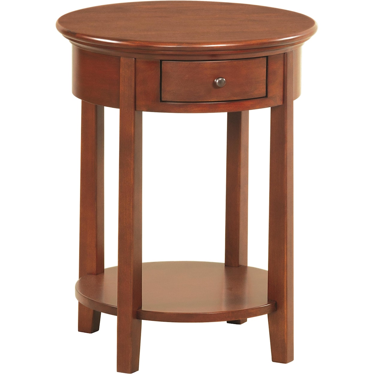 Whittier Wood   1-Drawer Round Side Table