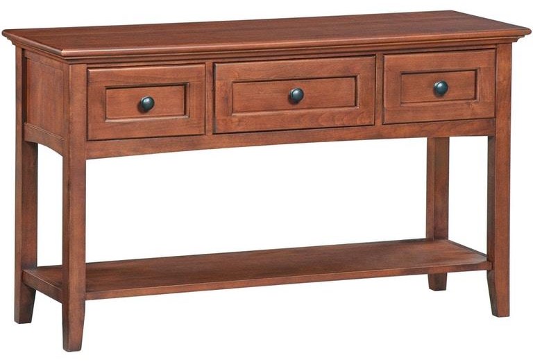 Cherry sofa shop table with drawers