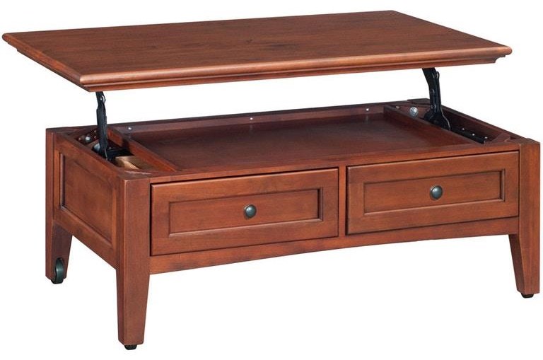 Whittier Wood McKenzie Glazed Cherry CTB3505GAC Rectangular Lift Top