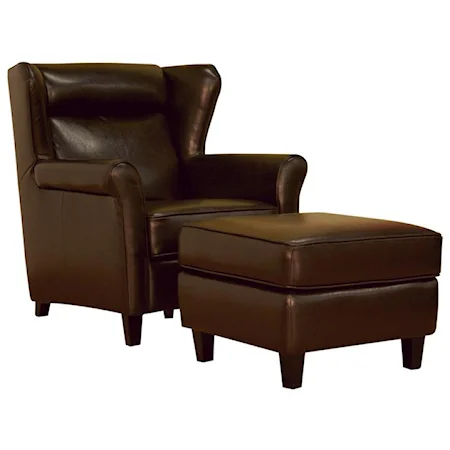 Club Chair and Ottoman Set