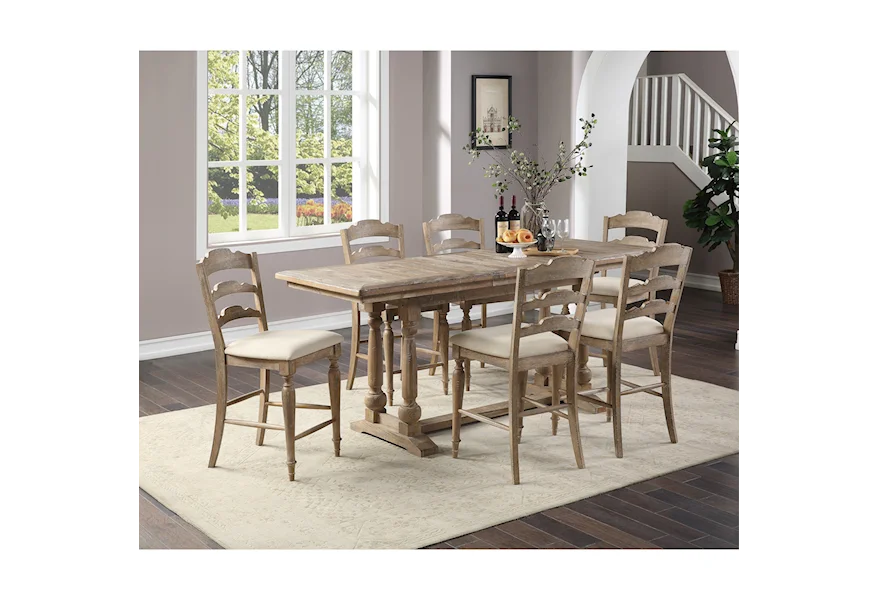 Augusta 7-Piece Counter-Height Dining Set by Winners Only at Conlin's Furniture